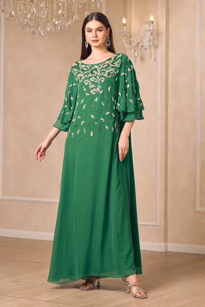 7394 ISLAMIC GREEN DRESSES