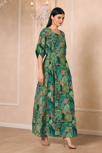 CAMILA GREEN KAFTAN DRESSES