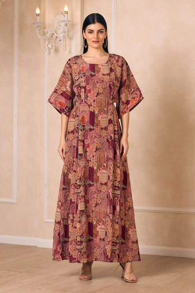 CAMILA MAROON KAFTAN DRESSES