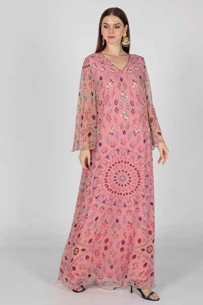 ROSE PICHWAI SILK KAFTAN Shaira offical